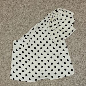 Anthropolgie x Sachin Babi women's Chic Polka Dot One-Shoulder Top. XL NWT